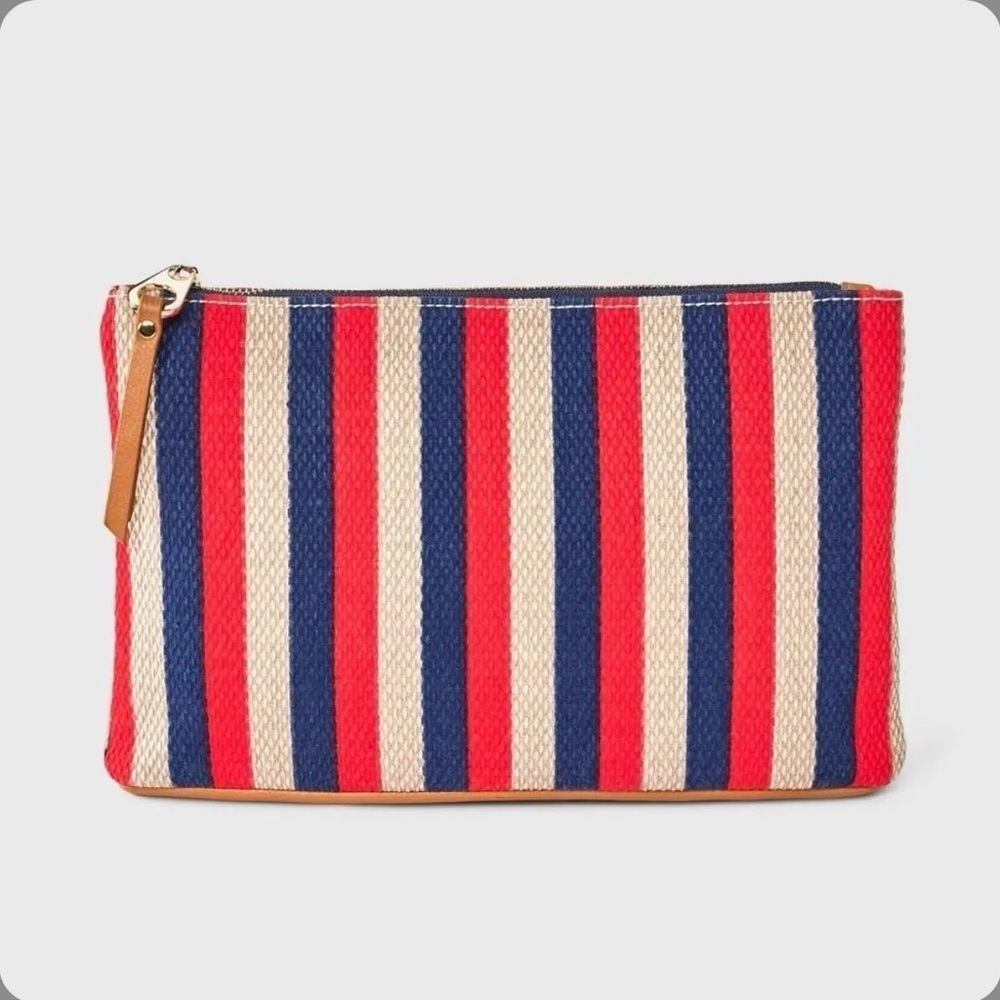 Universal Thread Vibrant Striped Cosmetic Bag